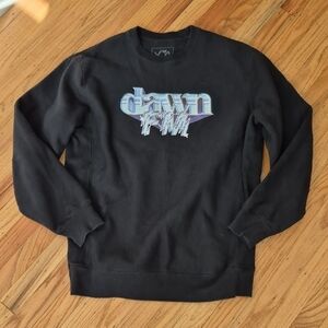 The Weeknd Dawn FM Crewneck Black Long Sleeve Sweatshirt Sz L